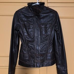 Gorgeous brown leather jacket by Danier! Never Worn! Size 2XS (fits like XS)